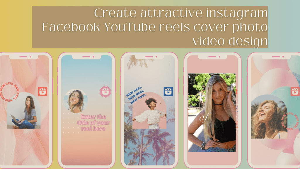 Create attractive instagram Facebook YouTube reels cover photo video design