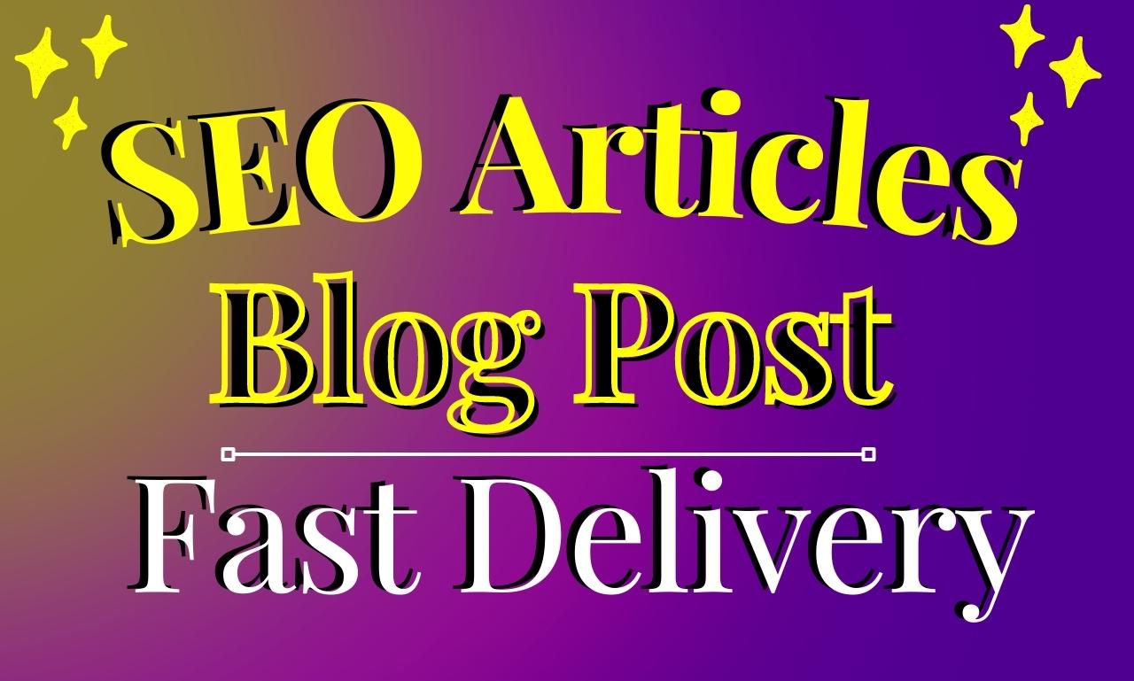 I will Write High Quality SEO Articles, Blog Posts and Website Content