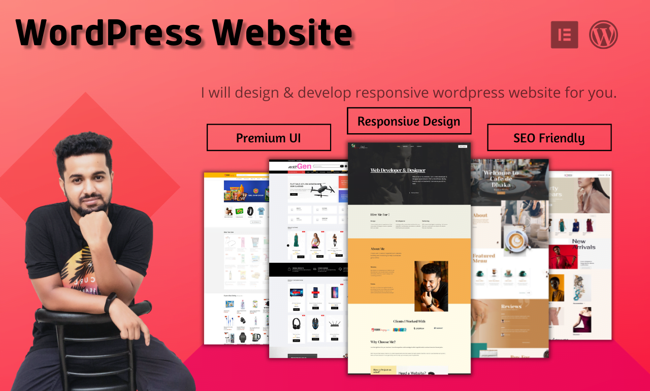 I can design and develop responsive wordpress website for you