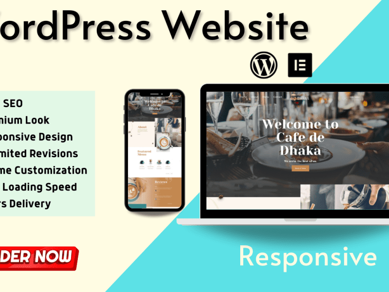 Create a modern and responsive wordpress website.