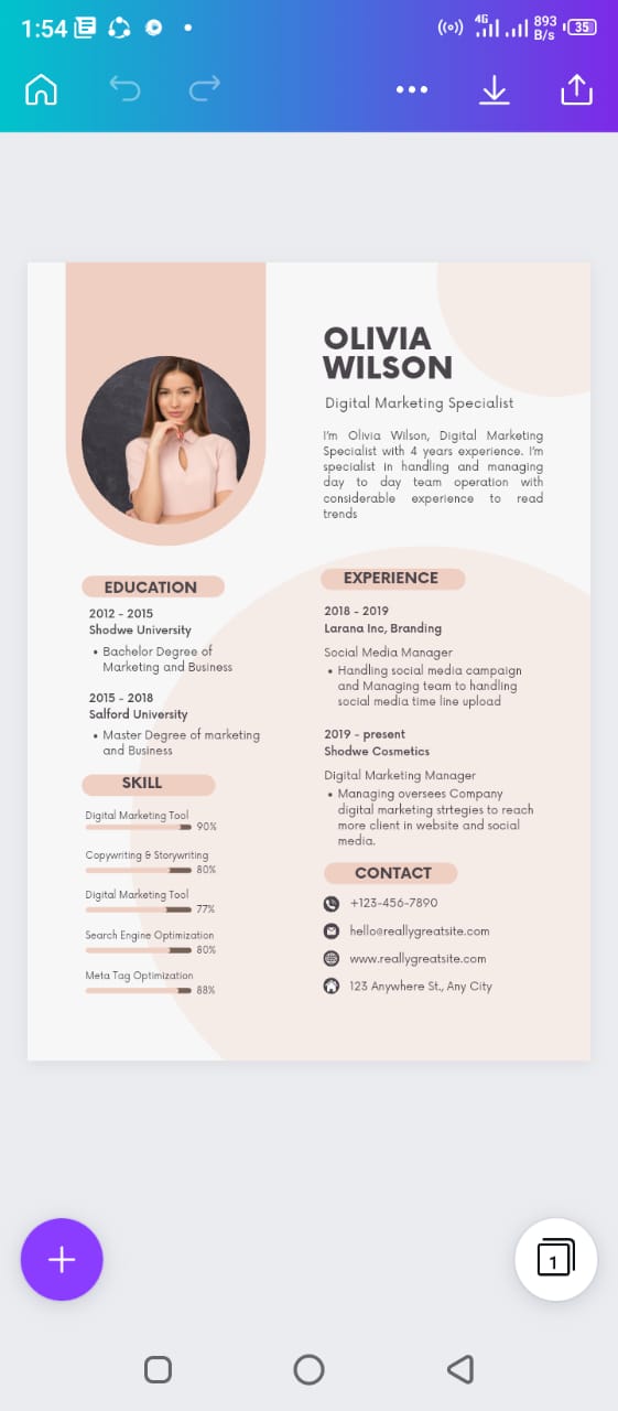 Create and edit your professional resume,CV writing, and cover letter.
