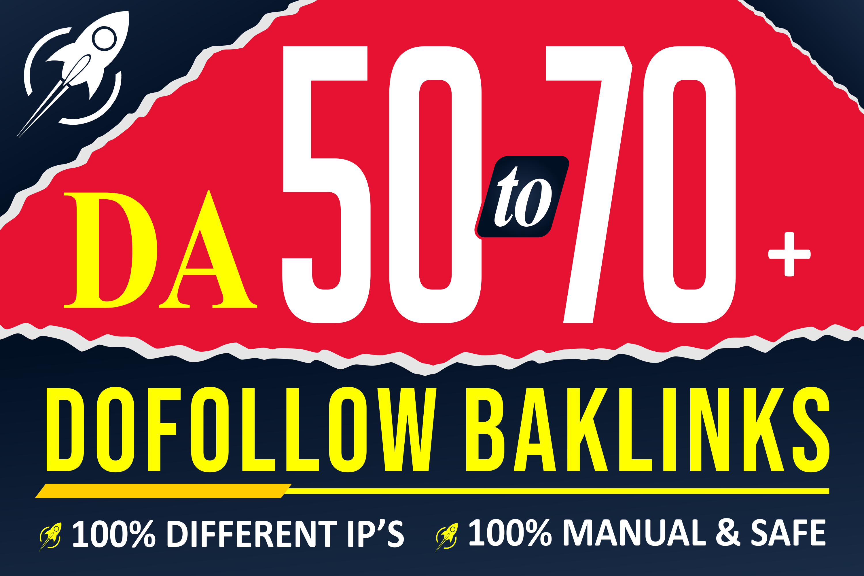 I will make high authority da 50 to 70 dofollow backlinks for off page seo