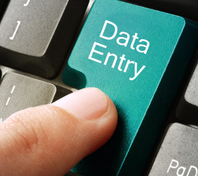 Data entry manual typing