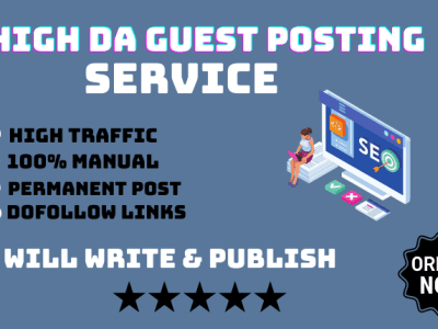 i will do high da guest post with dofollow backlinks