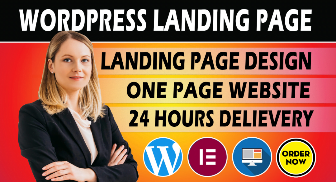 I will do WordPress landing page design or one page website