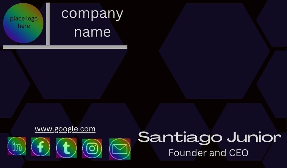 Virtual visiting card, Business Card