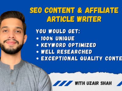 I will Write and rewrite unique seo articles, blog posts, and website contents