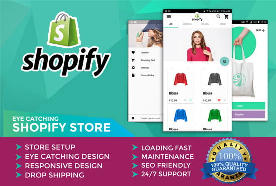 I will build a responsive and professional shopify shop for you