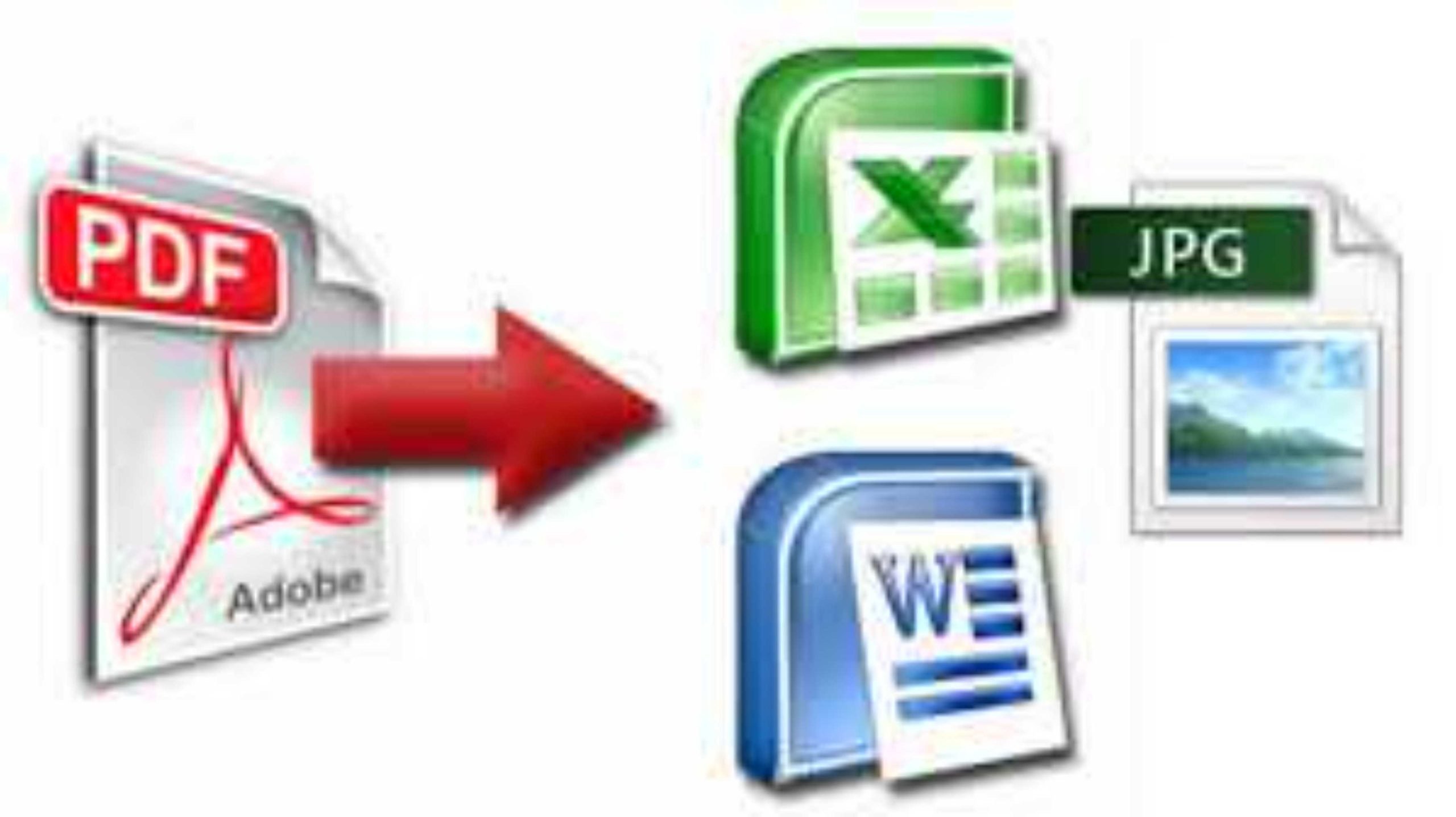 Pdf conversion to other formats