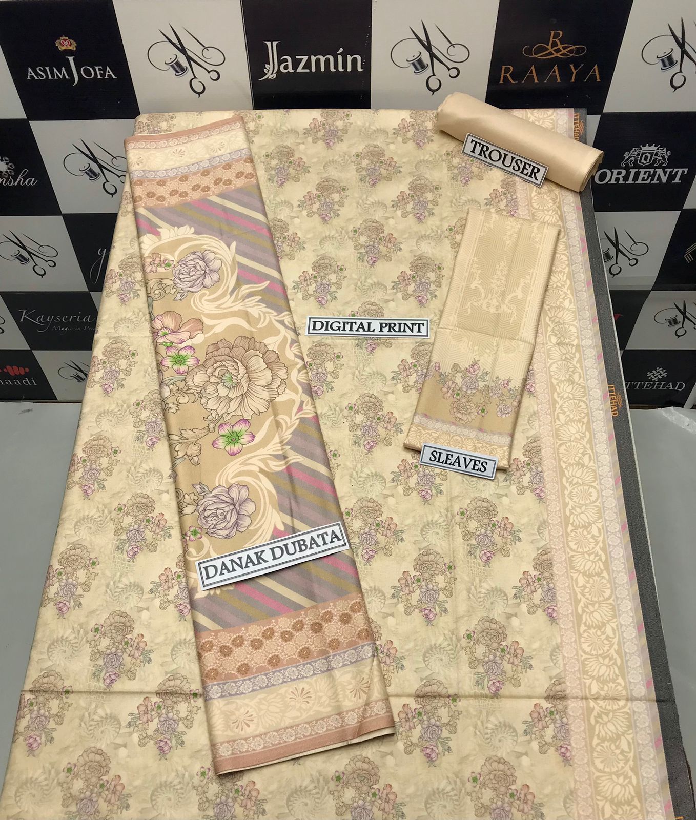 *Sizes SMLXL* Stuff : Embrioded Viscous Jacquard , *ALFINA* chiffon Embrioded Schiffli .... fashion is very Important , It is life-enhancing and , like everything that gives pleasure , it is worth doing well, Plazu Style Trouser Exclusive , Heavy Emb Shir