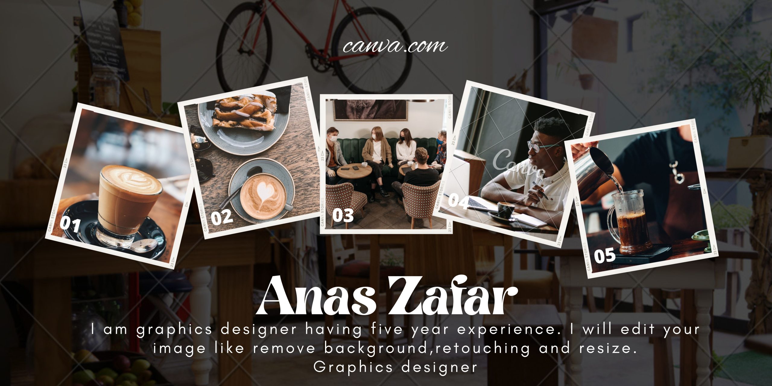 I am graphics designer having five year experience. I will edit your image like remove background,retouching and resize.
