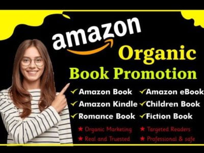 I will do organic amazon book promotion and kindle ebook marketing