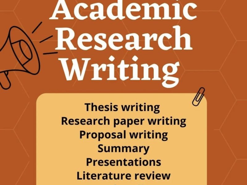 We will write Academic Research Writing including,thesis,synopsis,proposal writing, Summary , Presentation,Literature review, Proofreading