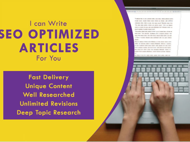 I will do SEO article writing, blog post writing or content writing