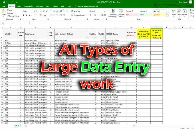 I will do fast data entry, copy paste, data formatting and cleaning, remove duplicate