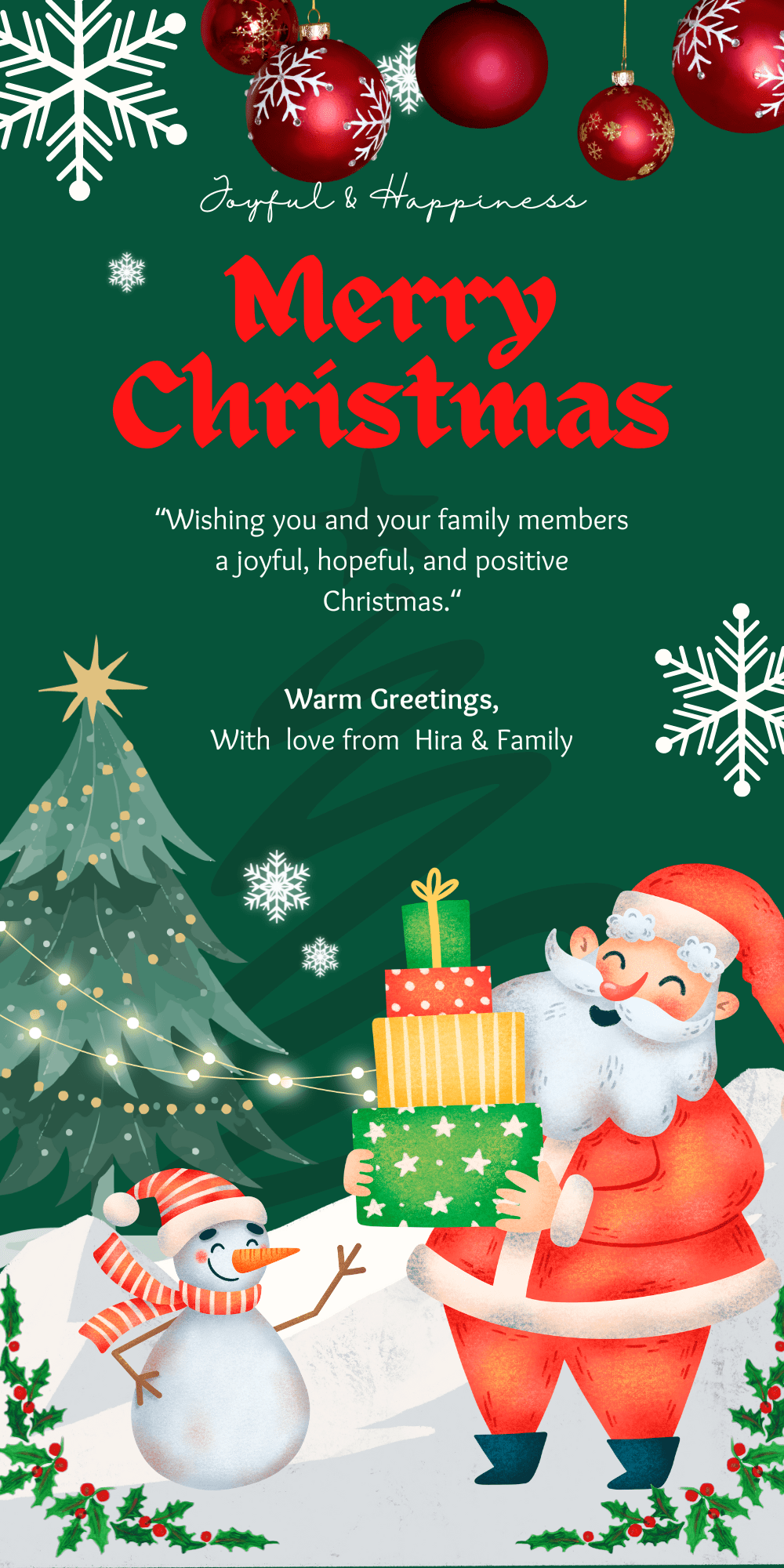 I will design Christmas Cards for you with your name and text just in 24 hours