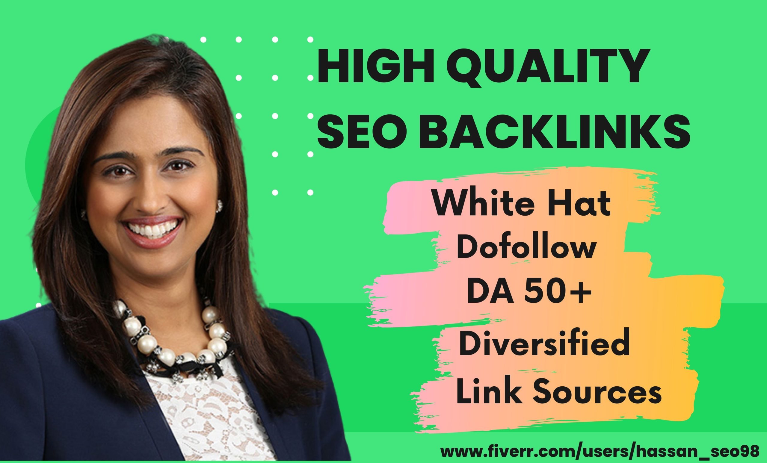 I will high quality dofollow SEO backlinks high da authority white hat link building