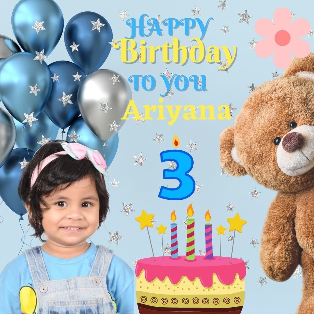I will create birthday wishes with name and your picture