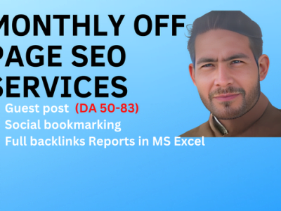 I will provide complete monthly SEO backlinks service for 1st google ranking