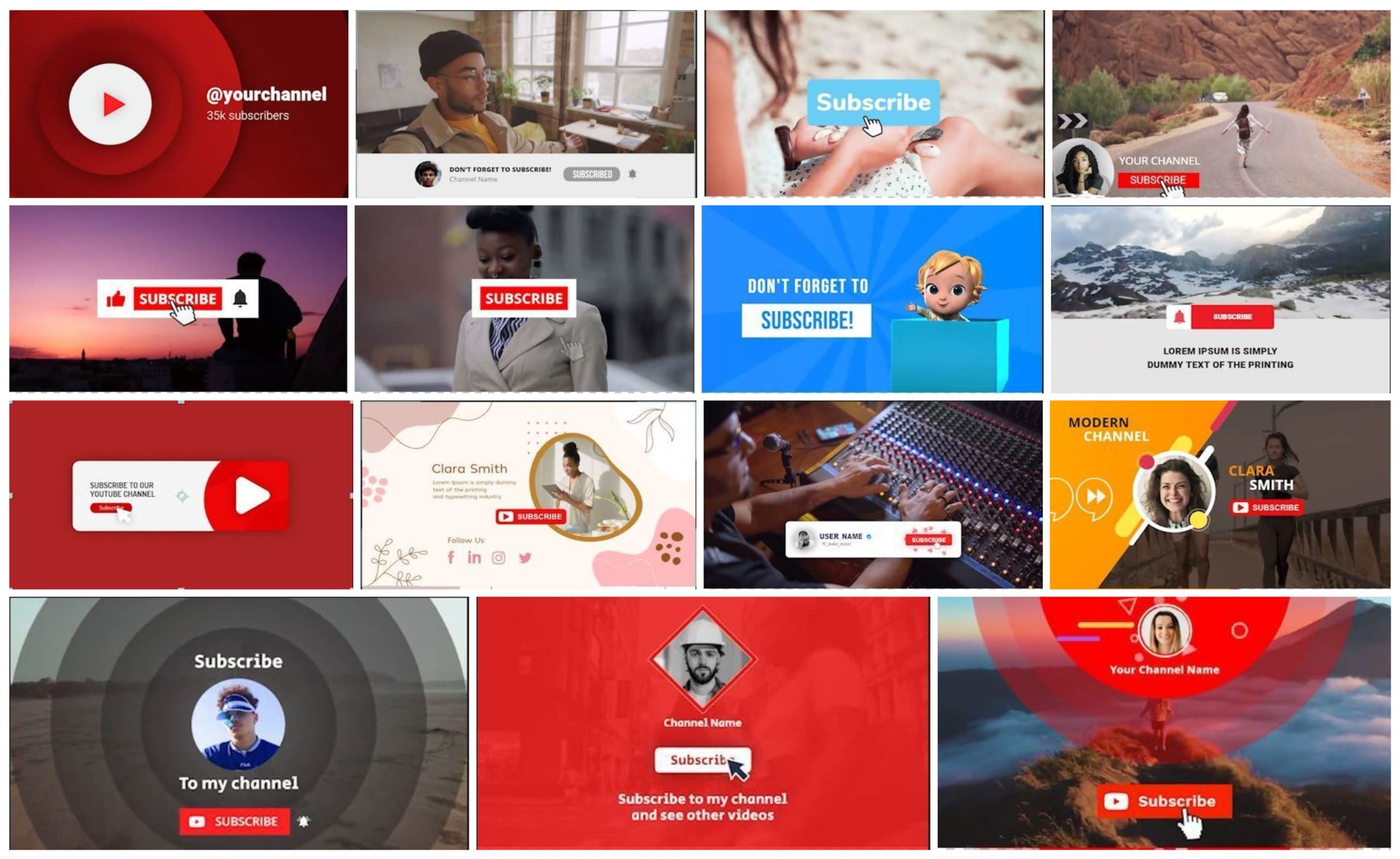 Youtube Subscribe Animations