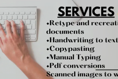 We Will Provide Typing Services