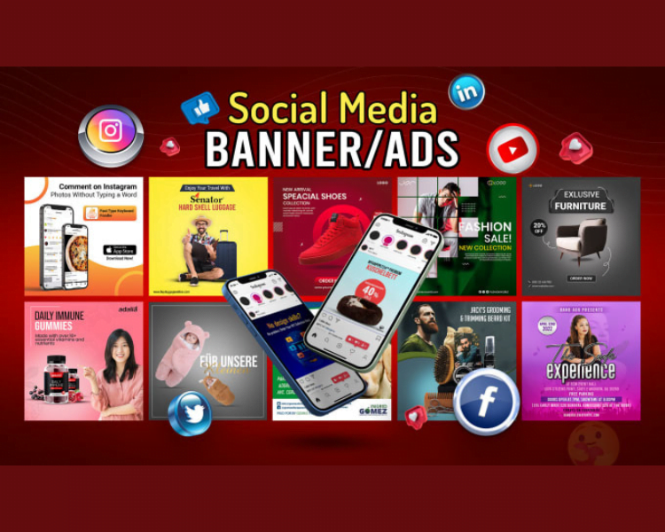 I will design social media posts, stories, thumbnails, banners, posters, and flyers