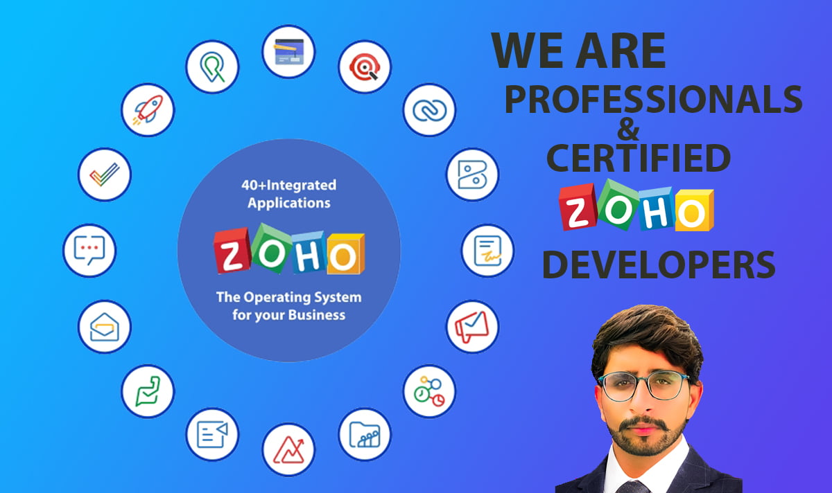 I'll do anything related to zoho One Applications like CRM, Books etc