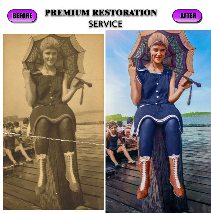 I will do photo restoration, colorize, repair and retouch old photos