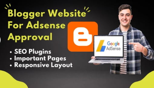 I will design blogspot blogger website for adsense approval