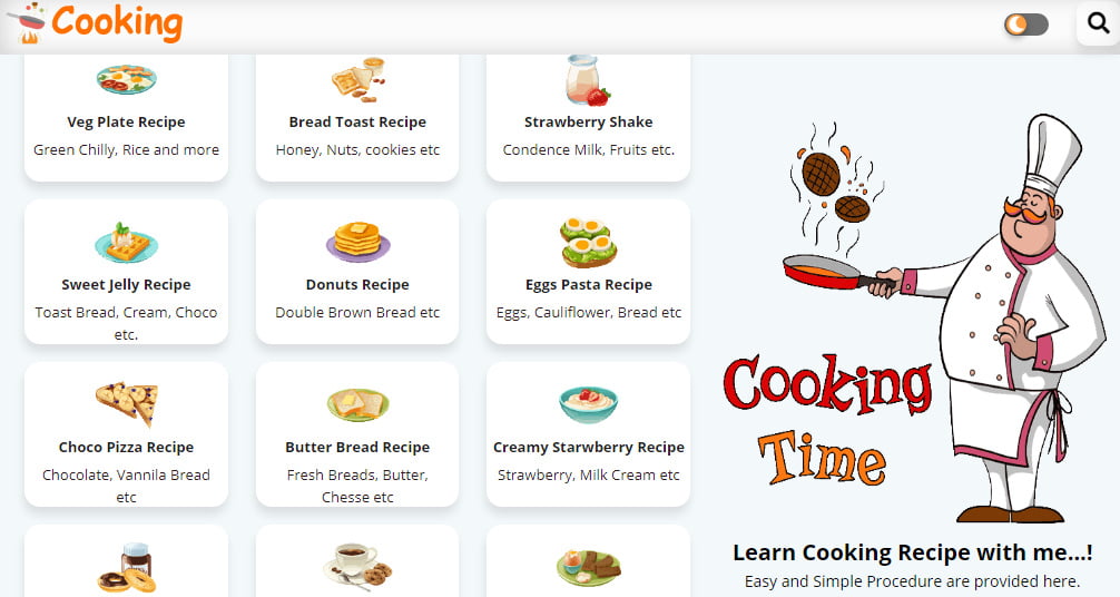 I will design Cooking Recipe website on blogger