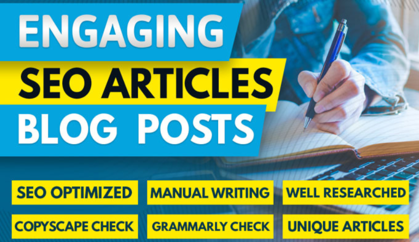 "Boost your online presence with SEO-optimized, unique blog and website content."