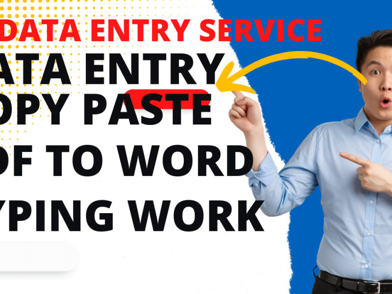I will do Data Entry, Copy paste, PDF to Word, Typing,