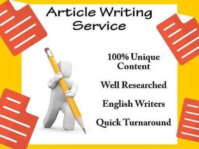 I will write article and do content writing