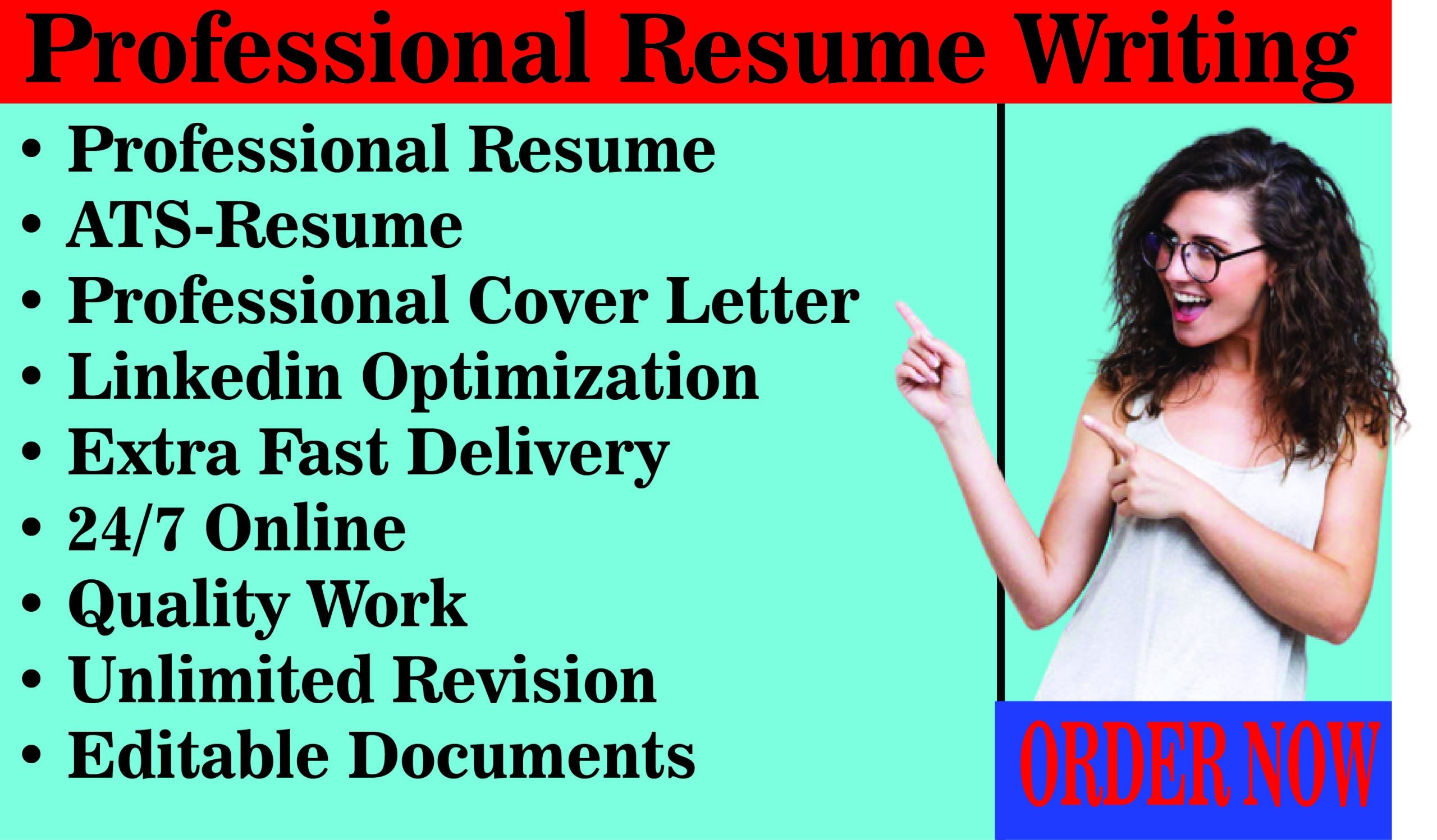 I will provide professional resume writing service and CV writing, cover letter