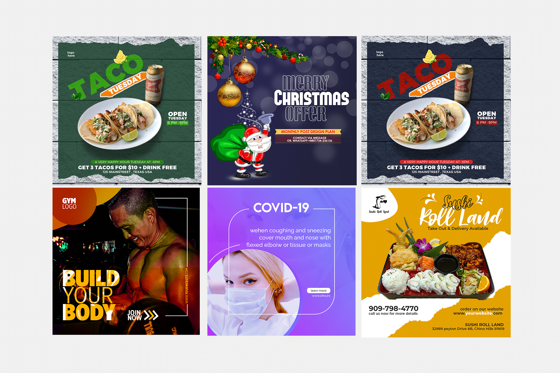 I will Design Social Media Posts and animation