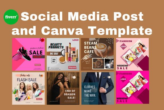 I will design editable canvas template, social media post, ads, banner