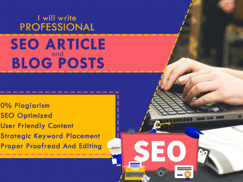 I will do SEO article writing, blog post writing or content writing