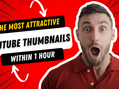 I will design attractive youtube thumbnails within 2 hours