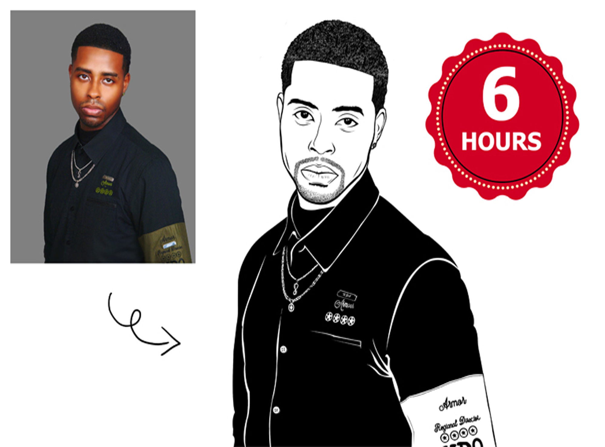 Design a Line Art Illustration Of Your Photos