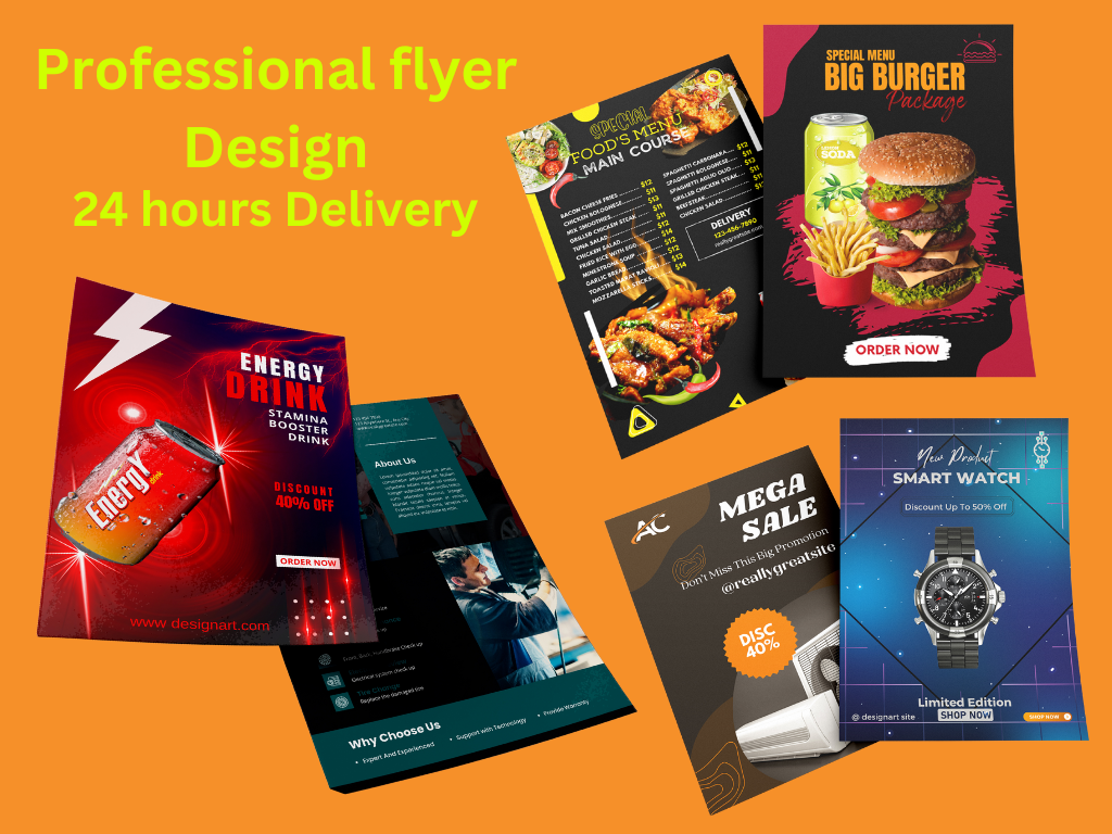 You will get high-quality Brochures, Catalogs, Flyers, Banners, Logo, Leaflets, & Print Designs.