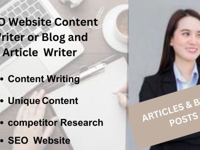 I will be your SEO Website content writer or Blog