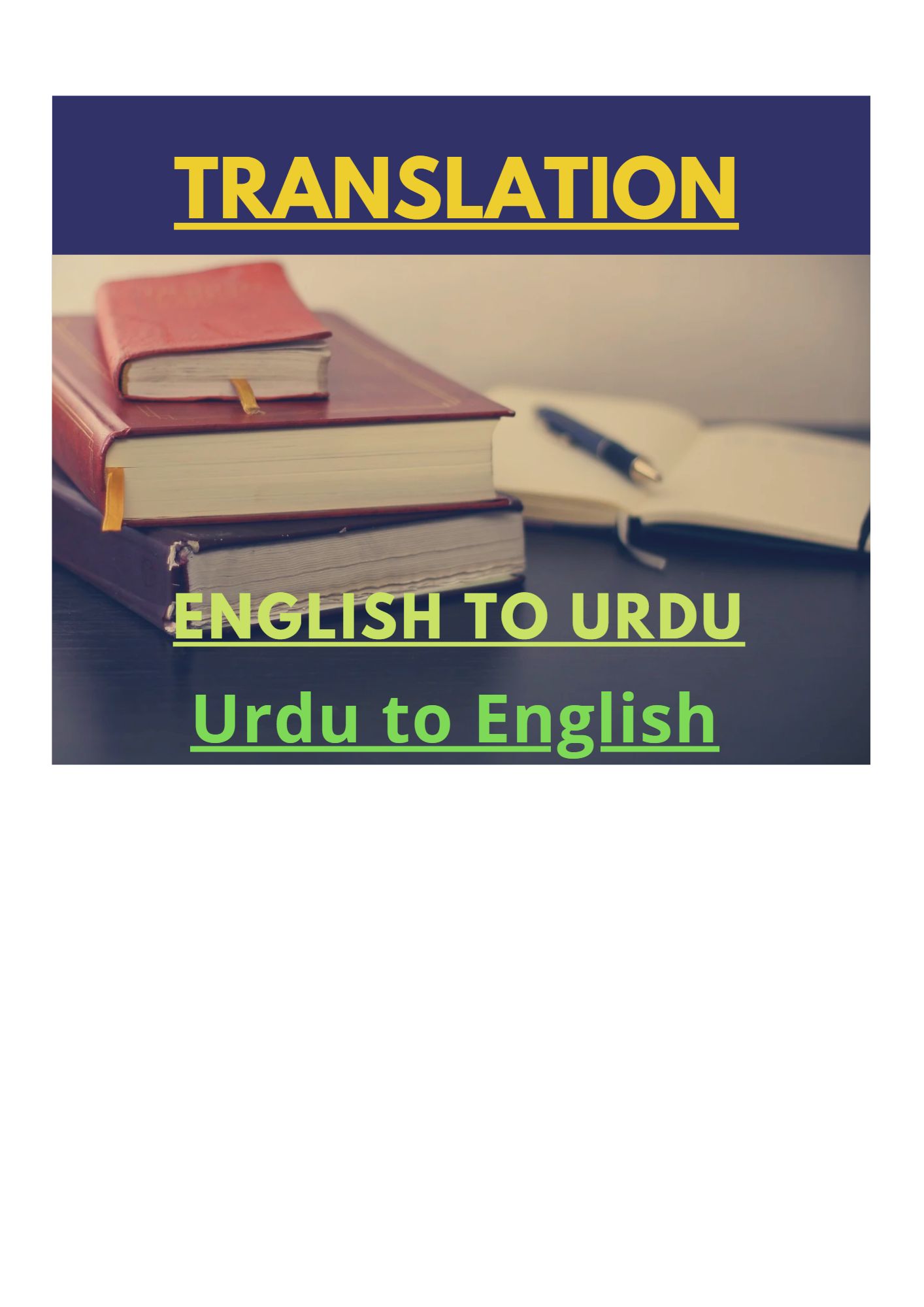 I will translate any document from English to Urdu and Urdu to English