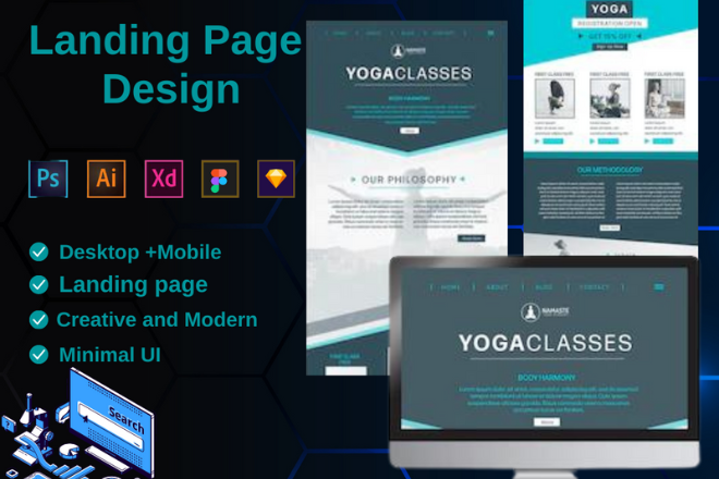 I will do website ui design, dashboard, mobile app ui ux design, ui ux design in