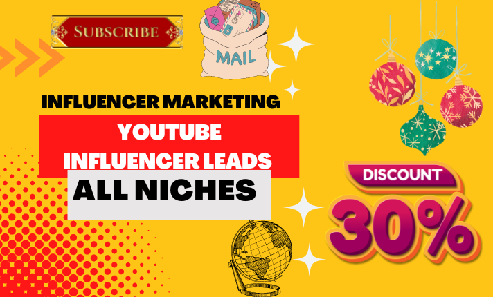 I will provide YouTube influencer leads