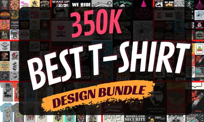 I will deliver 350k t shirt designs bundle for red-bubble merch by amazon etsy and more