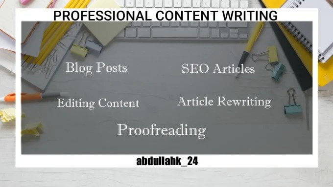 I will do article, blog, content writing for you