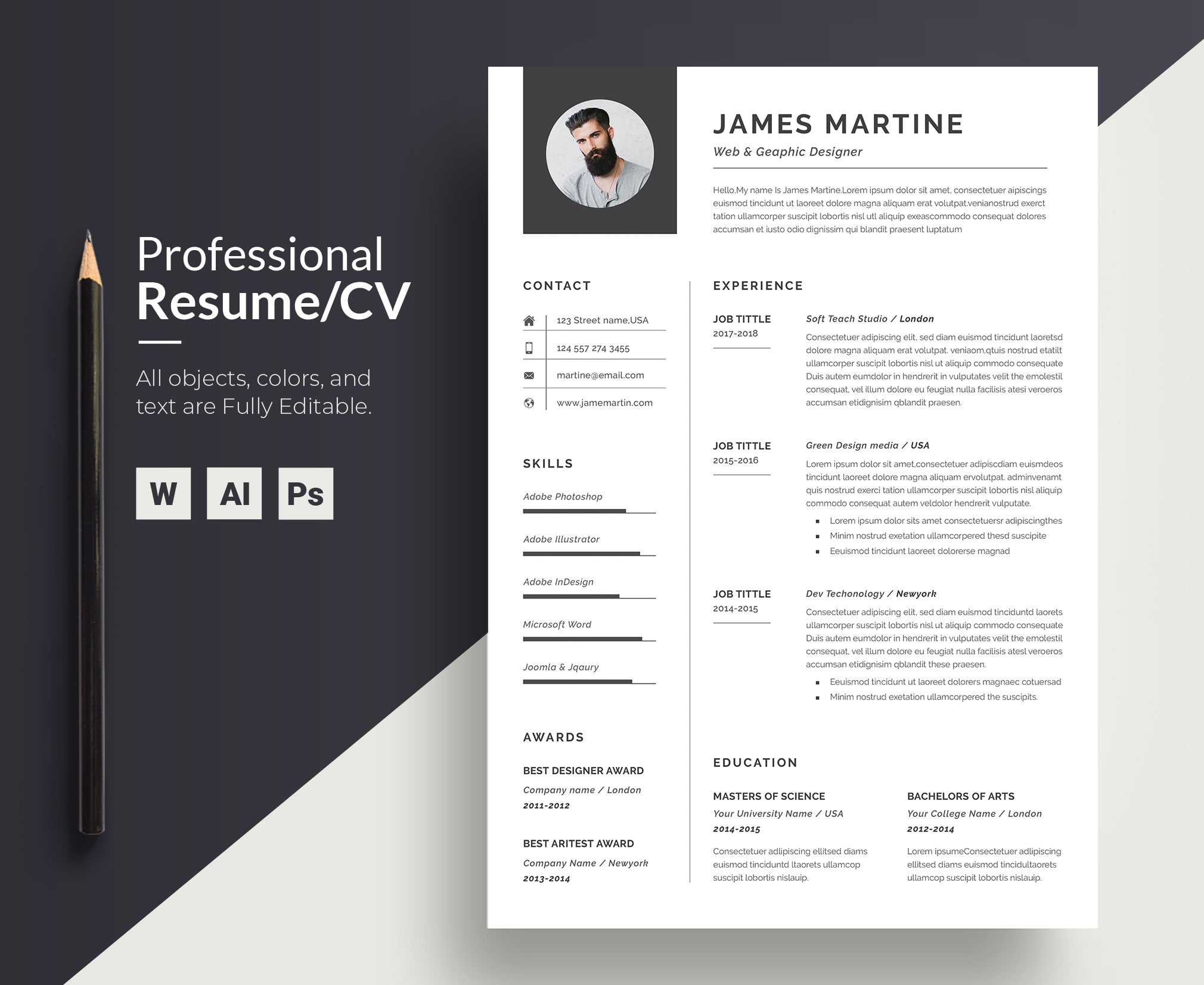 You will get Stunning resume editable, cover letter and LinkedIn