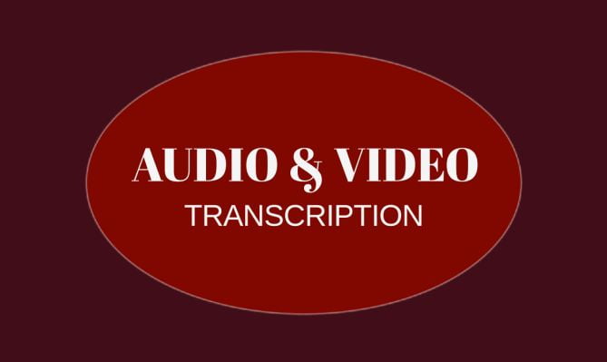I will transcribe audio or video to text transcription