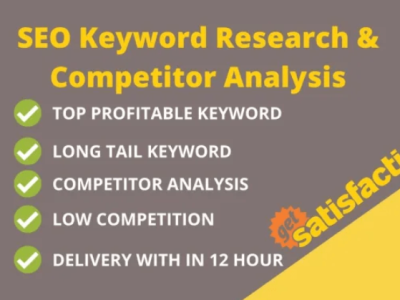 I will do profitable SEO keyword research and competitor analysis with the years of experience