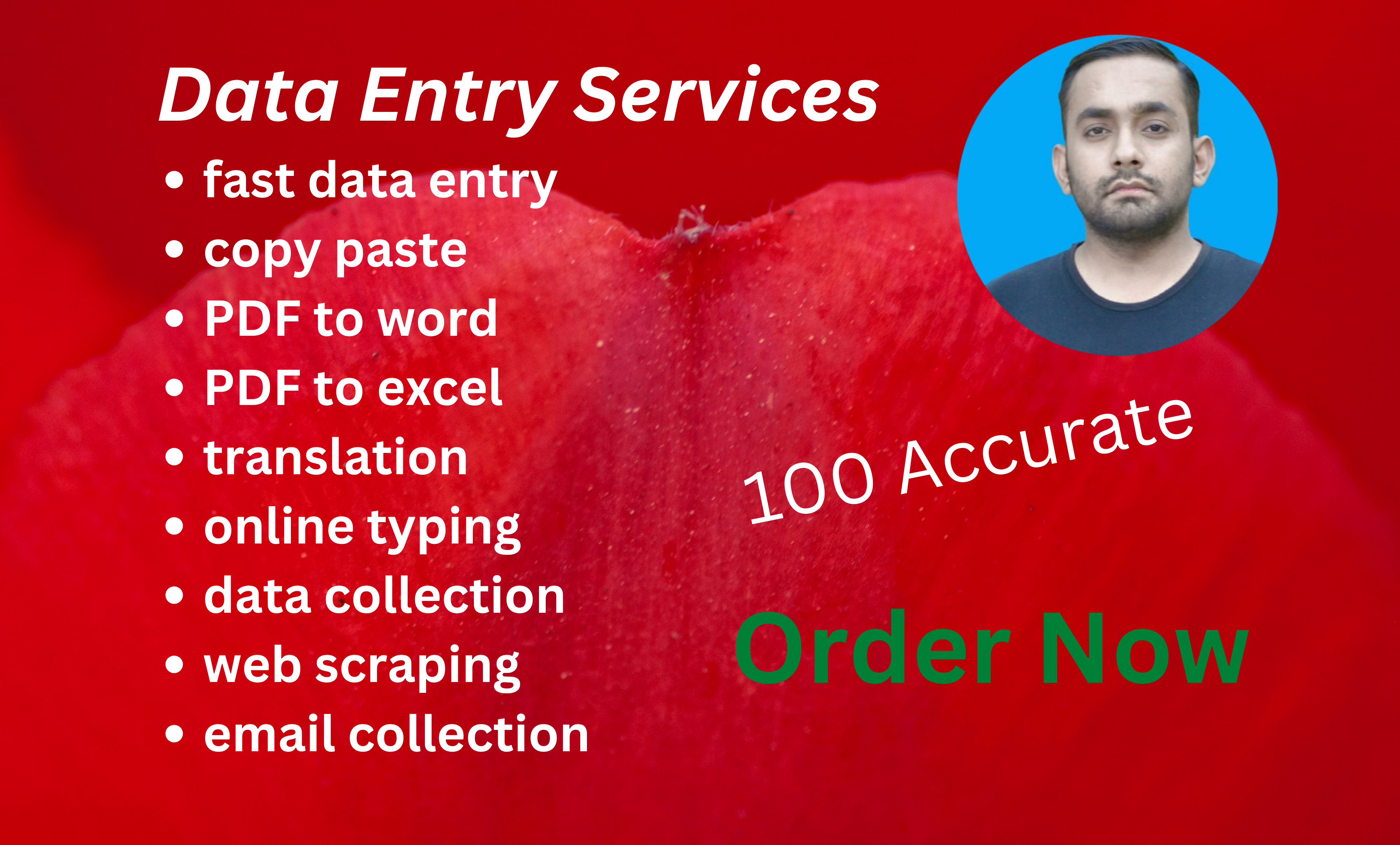 I will do fast data entry,copy paste,typing,data collection